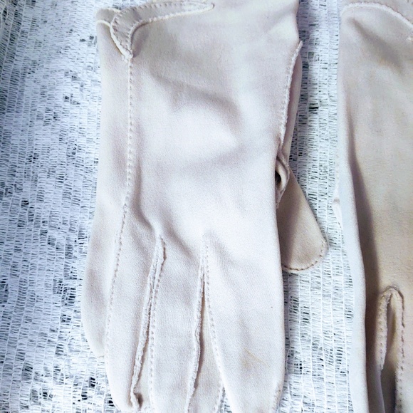 LADIES VINTAGE CRESCENDOE LEATHER TAILORED ALL COTTON FASHION DRIVING GLOVES 7 - Picture 3 of 10